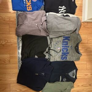 Majestic Blue and Gray Sports Apparel